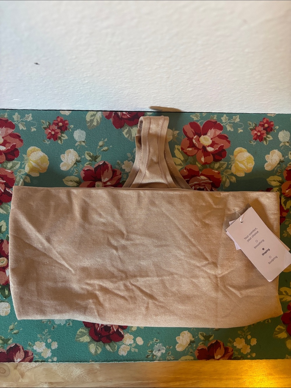 Auden High-Waist Shapewear Thong in Light Beige, Size XL, NWT